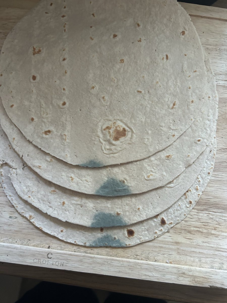 LushTrinkets's tweet photo. @Ocado not impressed! Opened my wraps for a lovely tuna sandwich and they are mouldy!! https://t.co/6mKWJYQx6F