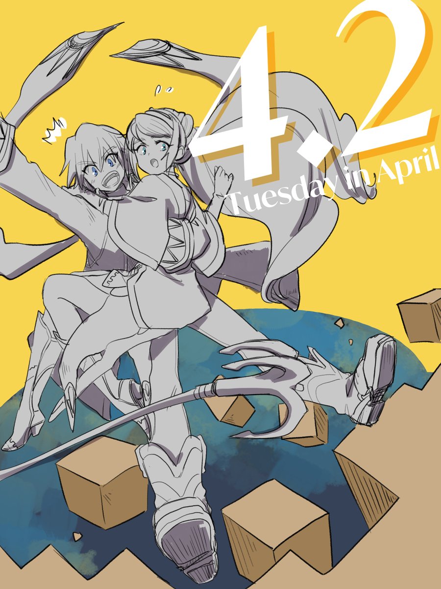 姫抱きしているディンアヴちゃんシリーズ😊 