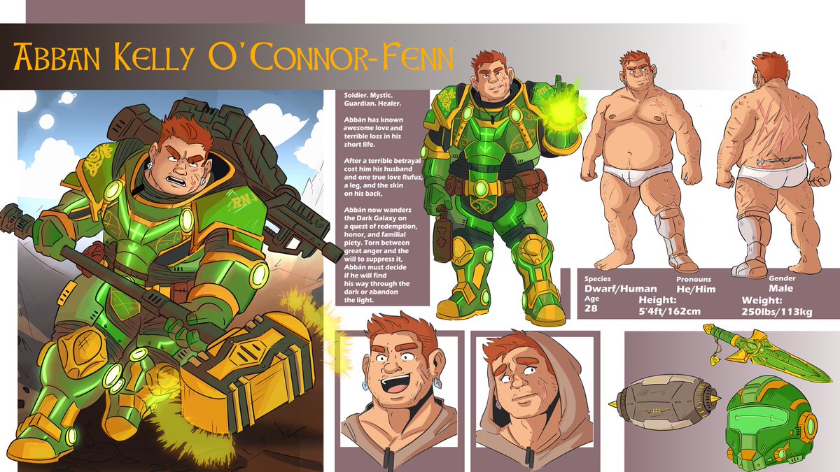Johnny__Wire's tweet photo. Been a bit absent lately, but I’m finally getting back into personal projects ✨
Really proud of how this ref sheet for Abbán turned out — and huge thanks again for the commission and trust 💚
#OriginalCharacter #OC #RefSheet #CharacterDesign #ConceptArt #SciFiFantasy #BaraArt https://t.co/1GycZSXDLl