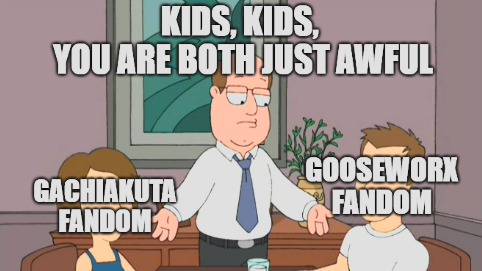 GamesObsessed's tweet photo. Hilarious that currently the fanbase of both Gachiakuta and Gooseworx are trying their best to show which one of them is the worst https://t.co/sZvAGAtEiy