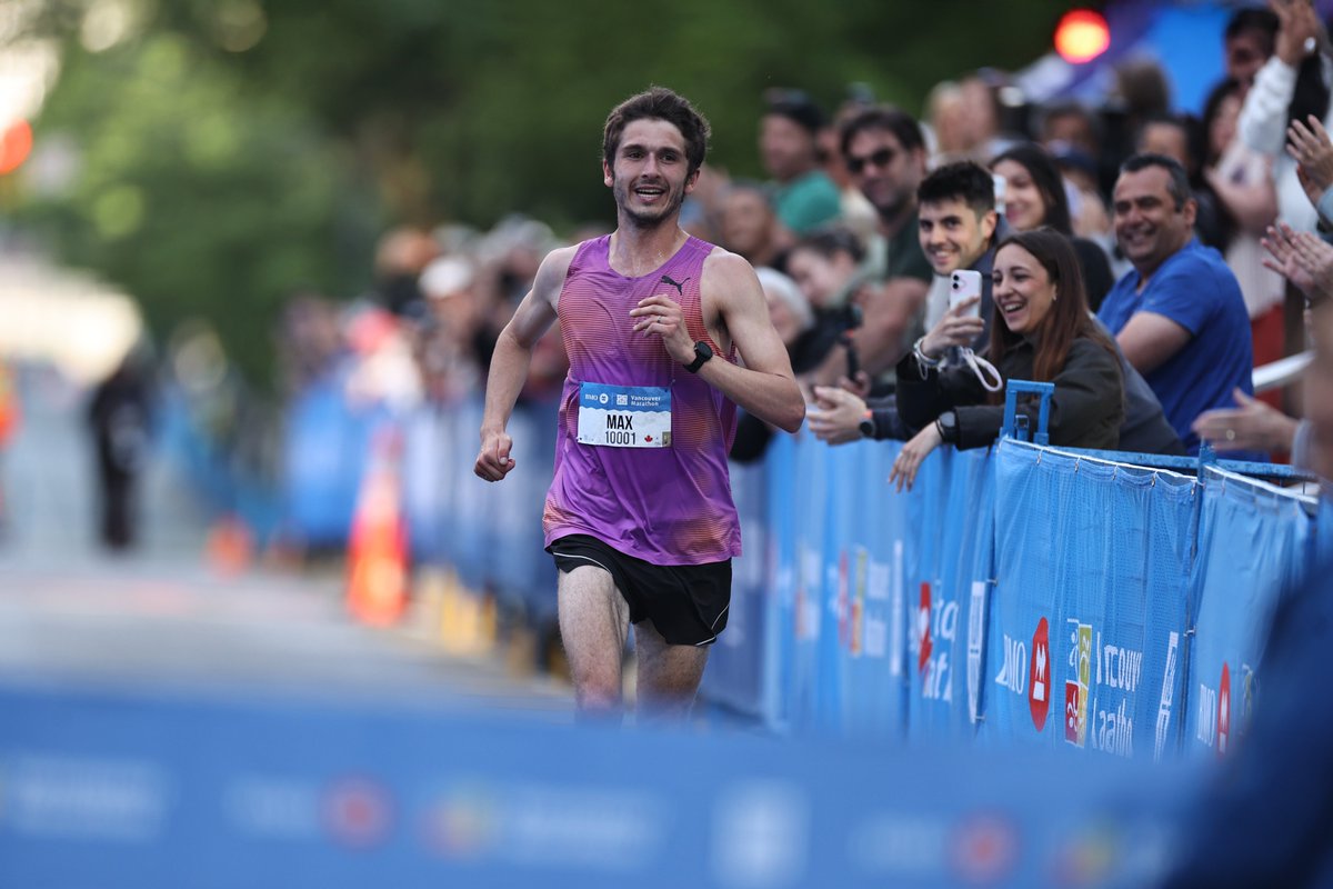BMOVanMarathon's tweet photo. Max Turek’s 1:03:29 gun time takes the win with the fastest time ever by a Canadian at the BMO Vancouver Half Marathon. History in Vancouver 🔥🇨🇦
https://t.co/2rmRuP9BON https://t.co/NZdttUVeS3