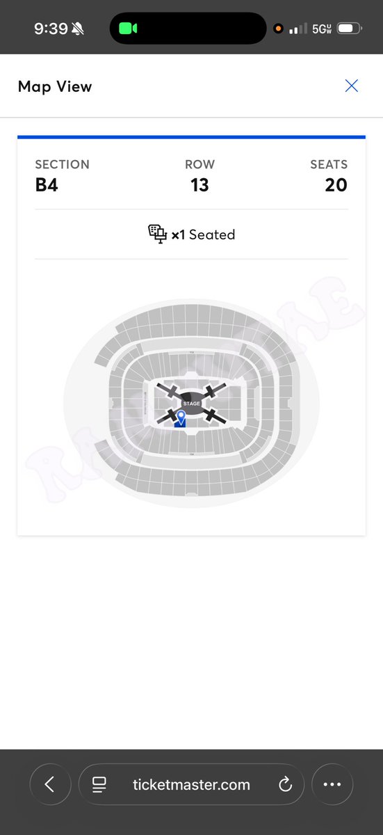 ramuntae's tweet photo. WTS Arirang Las Vegas D2 (TODAY!) Section B4 Row 13 Seat 20 (it’s a row behind idol barricade) 
Selling for $450 :)
Dm me if interested! 
#BTS_Arirang_worldtour_vegas #BTS_WORLDTOUR #BTS_WORLDTOUR_ARIRANG https://t.co/TpGqiQZKUC
