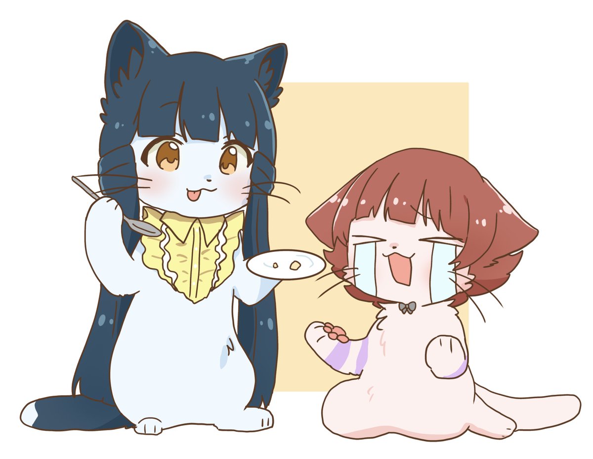 hutaba_____'s tweet photo. 茜ちゃんのプリンをおいごちする麗花ちゃんをお願いします🐱🍮
#odaibako_hutaba_2828 https://t.co/bA93mIJNfK https://t.co/M6pBioR2k8