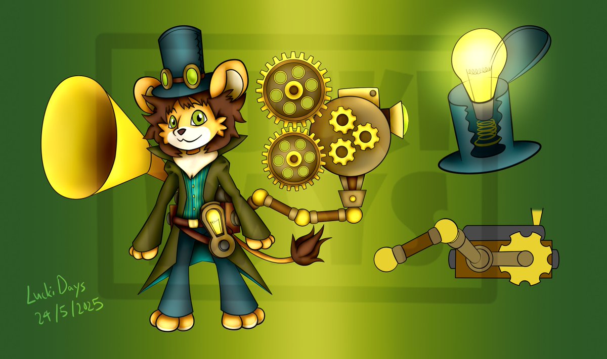 LuckyDays20's tweet photo. Meet Edisomon!! Your cutesy Mega-Level inventor/ innovator/businessman, propelled to such heights from the lowly levels of a Namakemon!! You can absolutely trust him with your patents!! XD
#Digimon #DigiFake https://t.co/VmqLkGYQYC