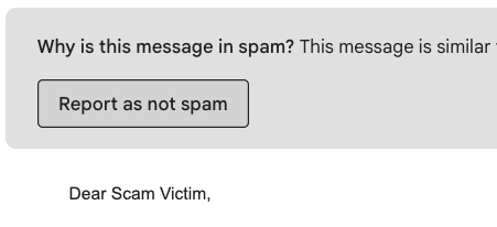 enauslender's tweet photo. Even e-mail scammers are getting lazy. https://t.co/j6URLYWG80