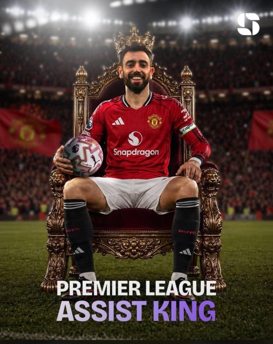 Wisdomog123's tweet photo. 21 EPL assist record breaker ❤️🔥🤍

   Bruno Fernandes ⚽️🐐👑 #Manu https://t.co/A7ceO2qGld