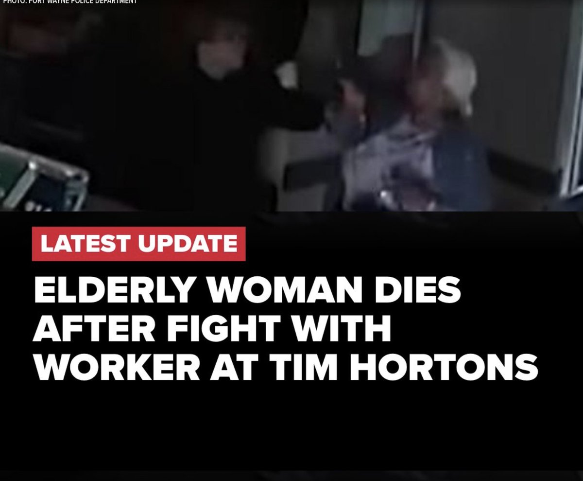 sean_m_flannery's tweet photo. This is being framed as a tragic story but I think the American Dream is to die in your late 70s, from a heart attack while fighting an employee at a Tim Hortons in Indiana because your drive-thru order didn't have the right number of donuts. https://t.co/oSB7MpIHSL