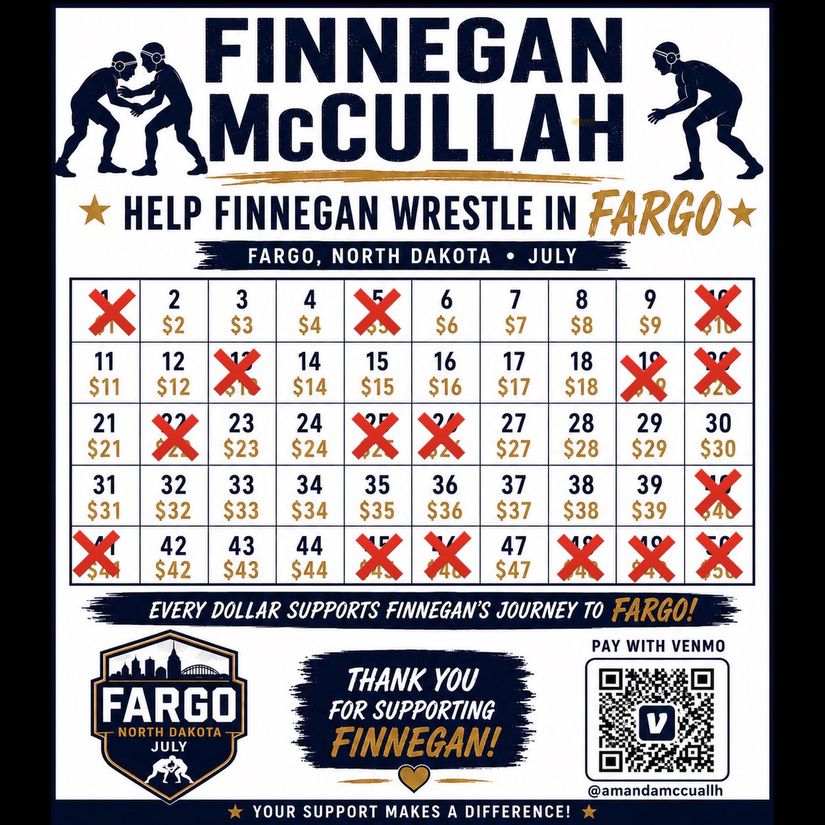 alldayinprek's tweet photo. Finnegan qualified for Fargo Nationals this July! Any donations to help with travel expenses are greatly appreciated 💙🤼‍♂️ Venmo: @amandamccullah

#FargoBound #FargoNationals #Wrestling #Greco #Freestyle #TeamMissouri #RoadToFargo #WrestlingFamily #SupportLocalAthletes #Bolivar https://t.co/ldJF3Bt8hZ