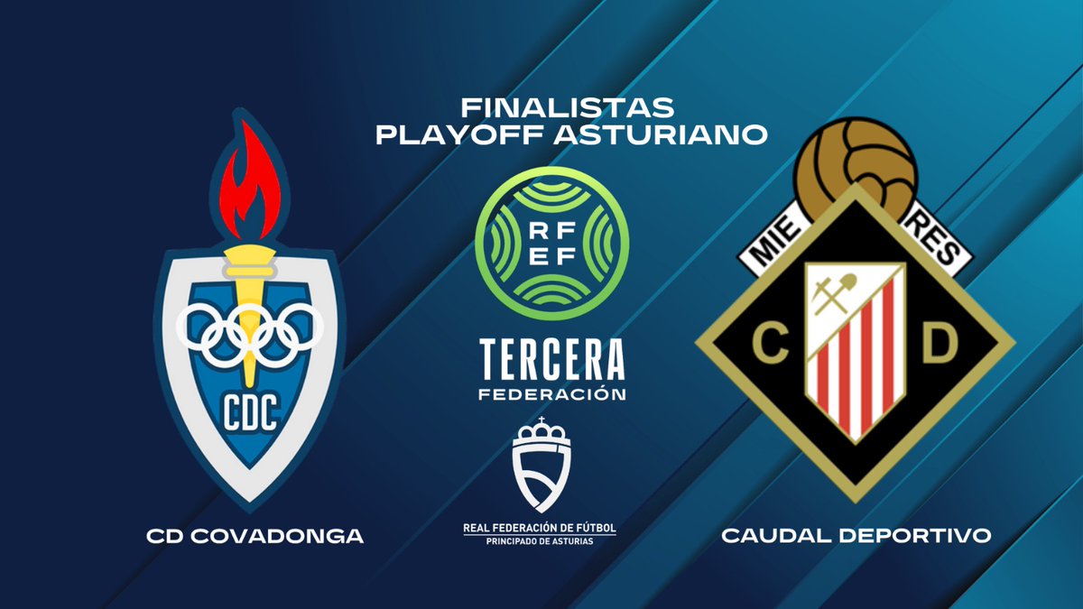 asturfutbol's tweet photo. 👏🏻👏🏻  Enhorabuena a @CDCovadonga y @caudaldemieres, finalistas de la Fase territorial del Playoff de ascenso a 2ª RFEF

Los mierenses se impusieron en Mareo (1-2) al @RealSporting B, mientras que los ovetenses derrotaron al @CDMosconia (2-1) en el Álvarez Rabanal https://t.co/yjHd5XBufg