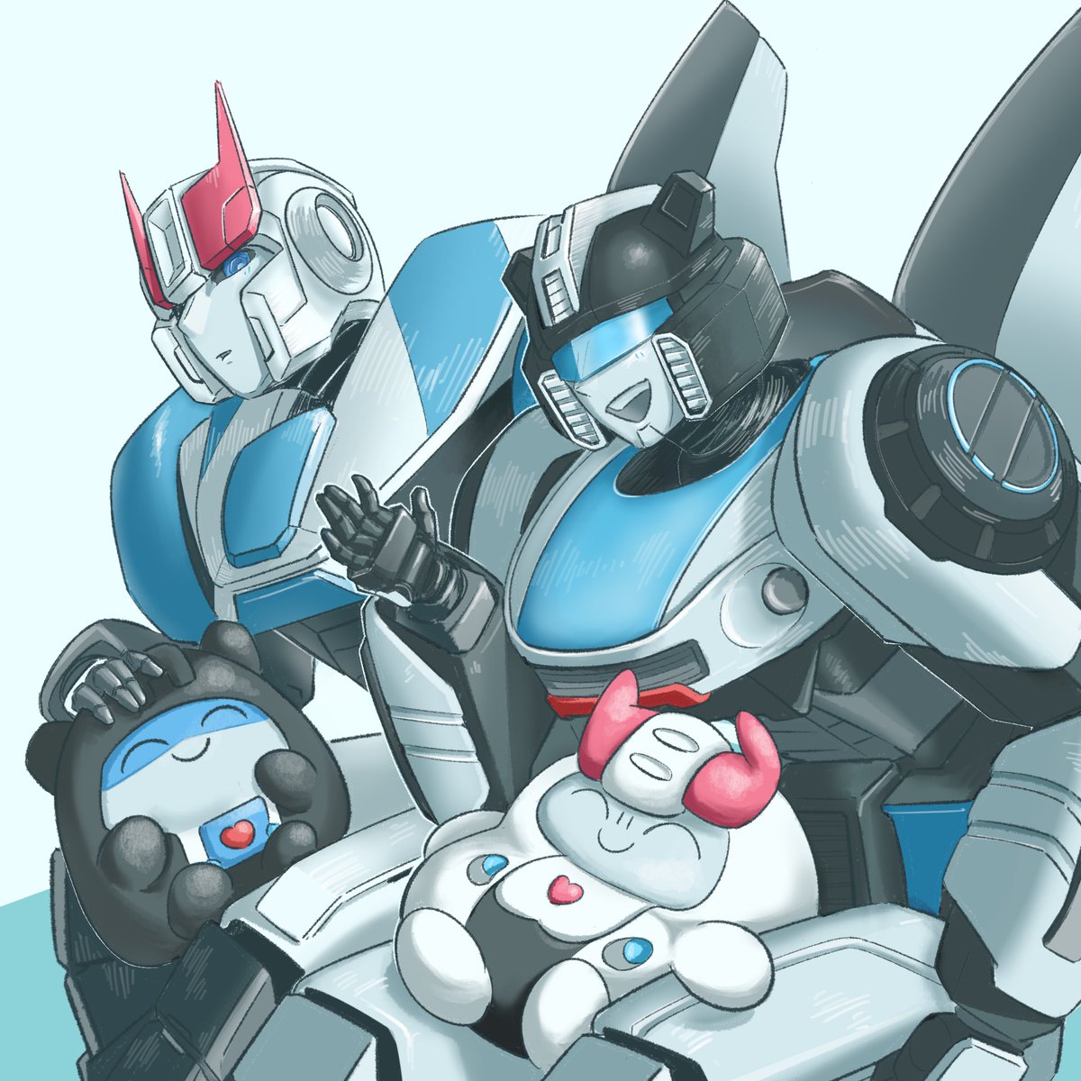 coral_shinnkai's tweet photo. Two cuties holding two cuties😌 https://t.co/cdoNLwMEew