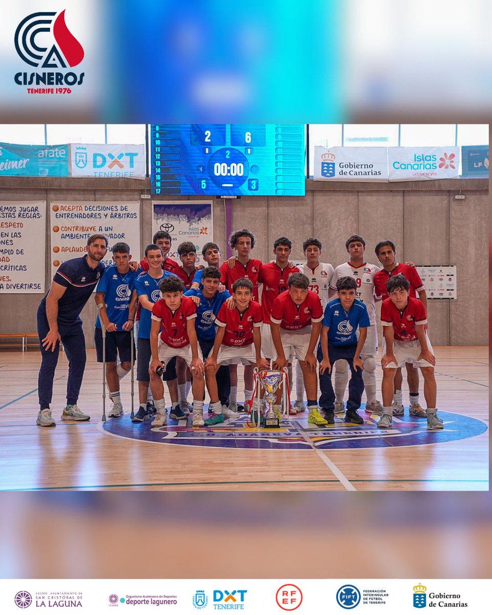 cdcisnerosalter's tweet photo. 💪 ¡Orgullosos de nuestra cantera! 💙❤️

🥈 Nuestro cadete de fútbol sala se ha proclamado subcampeón del Campeonato de Canarias 🏆🇮🇨, después de pelearlo hasta el final contra el @clubMalta97. https://t.co/bmlTrxqsSI