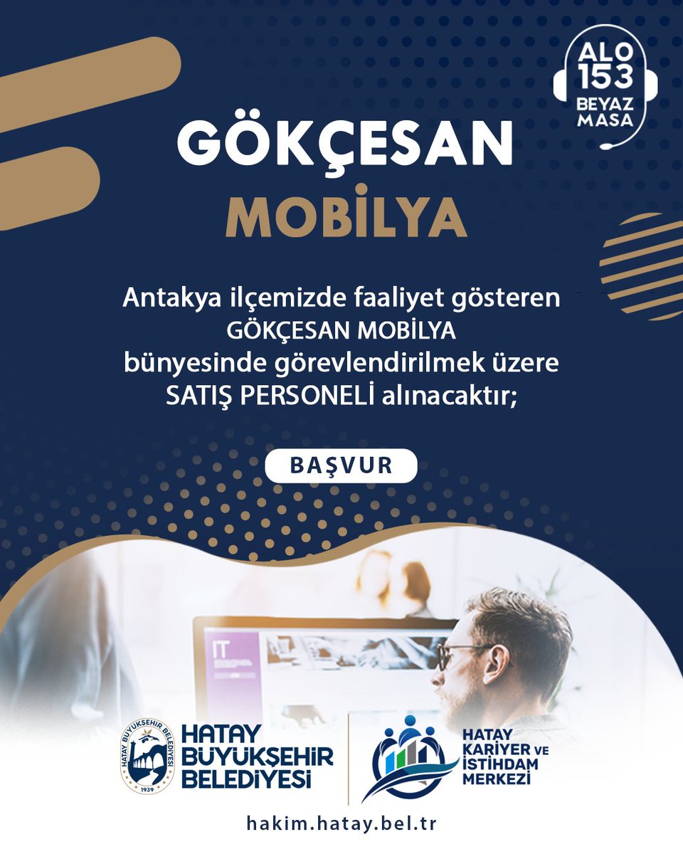 hbb_hakim's tweet photo. Hatay Büyükşehir Belediyesi olarak istihdama katkı sağlamak ve iş arayanlarla işverenleri buluşturmak için çalışıyoruz. Siz de hayalinizdeki işe bir adım daha yaklaşmak istiyorsanız, güncel iş ilanlarımızı kaçırmayın!

 Detaylı bilgi ve başvuru için: https://t.co/NtV71kWnix https://t.co/ERzPiVZzCq