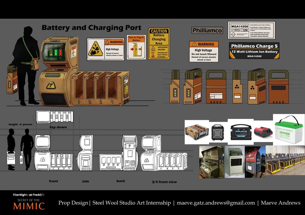 WitheredCircle's tweet photo. Worth keeping in mind that these scrapped charging stations were meant to be produced by Philliam Co, the same company that makes the monitors in Help Wanted. Fazplot lives https://t.co/CnTJRpjbq9