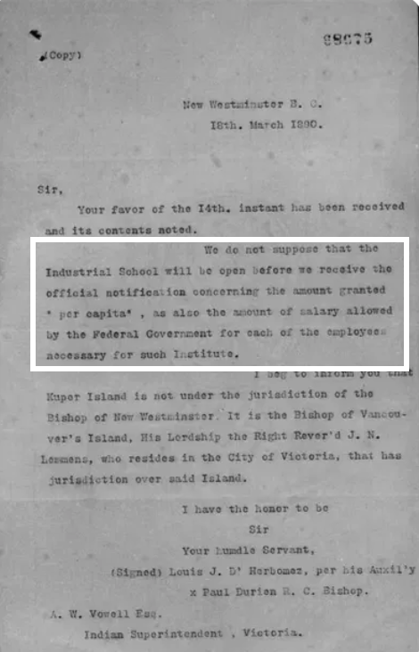 TheReclamare's tweet photo. A primary reason for unique student numbers was to control funding. 

Schools received funding on a per capita basis. The Indian agent was required to audit the schools for student count, to verify funding.

School population was audited, and missing children would be noticed https://t.co/rAoQO0j0KB
