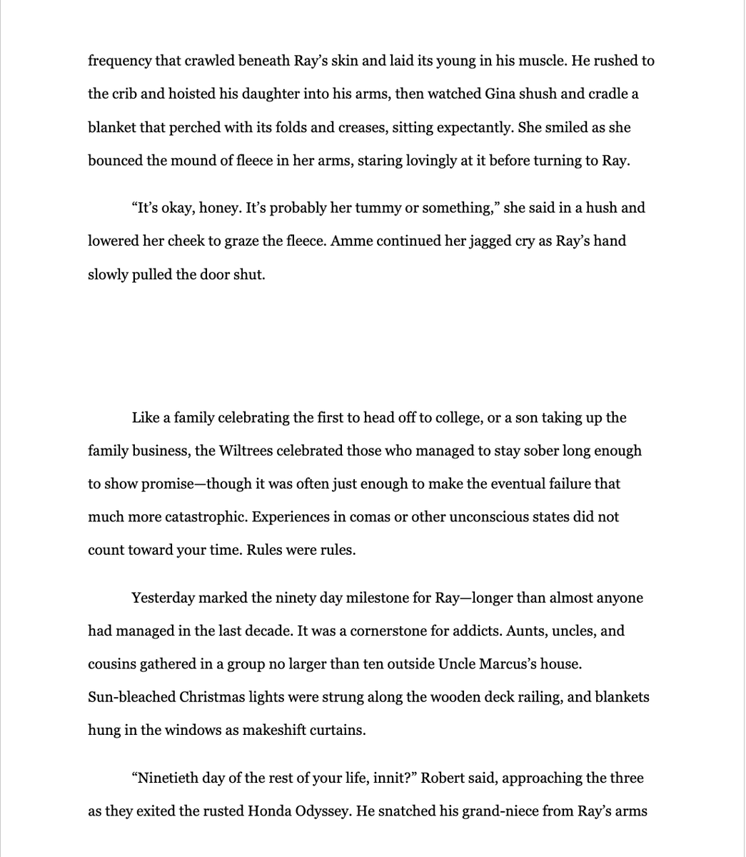 _kridgen's tweet photo. I'm writing an #indigenous #domestichorror novel and need some feedback. The rez is a difficult place to find feedback. Attached are the first four pages. 
I'm 1/2 Choctaw, 32, and a father of three. Recovering addict that writes on weekends, evenings. 
Yakoke! 📚🪶 #ownvoices https://t.co/mPhRJnHN6Y