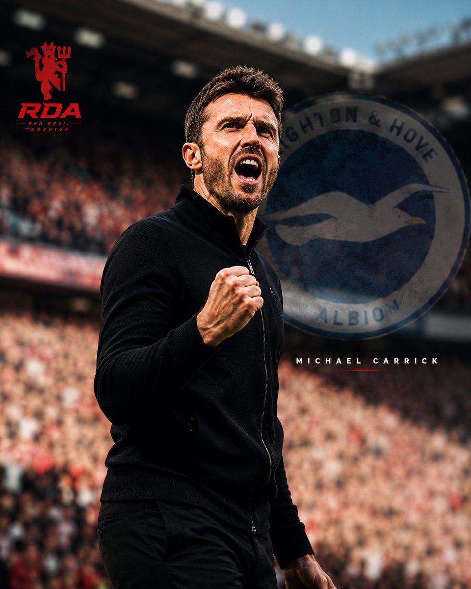 RedDevilArchive's tweet photo. Michael Carrick has now taken Manchester United from constantly losing to Brighton to now doing the DOUBLE over them 😂

He’s going to win us the League… https://t.co/VRmNzKYP7q