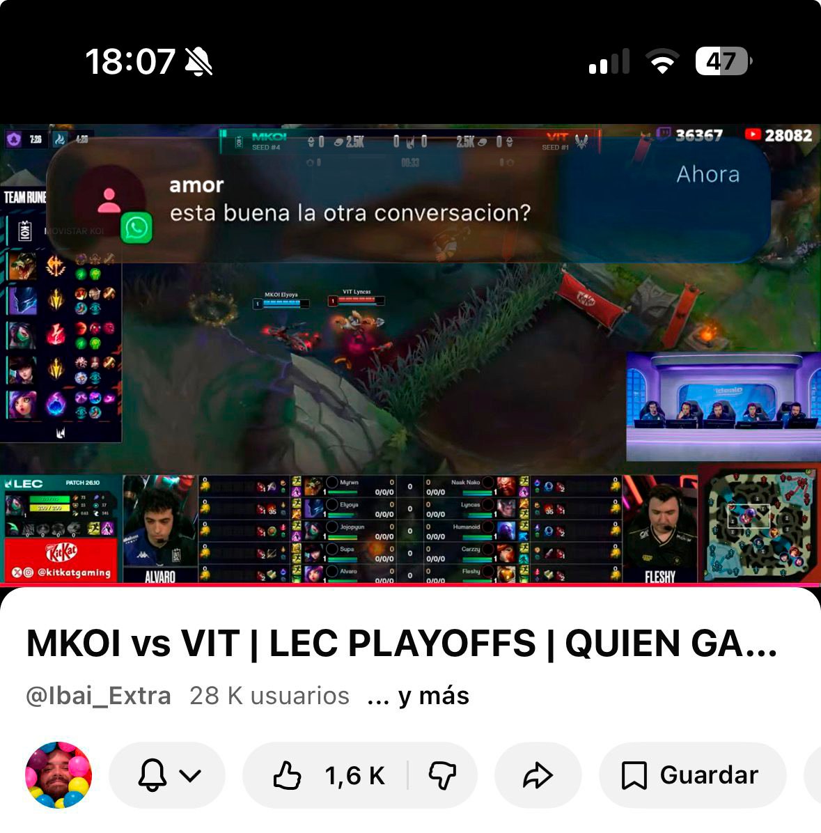Movistar KOI League of Legends tweet media