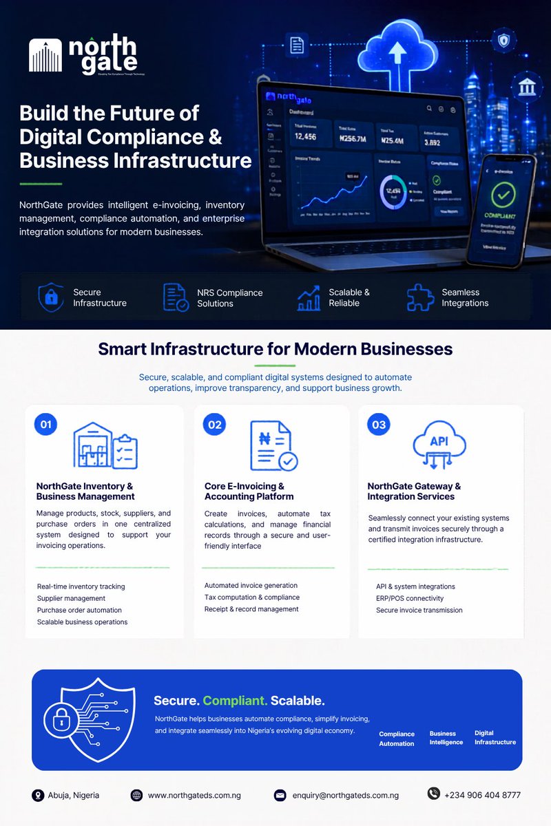 _northgates_'s tweet photo. Secure. Compliant. Scalable.

Modern businesses need smarter infrastructure.

#NorthGate #DigitalCompliance https://t.co/YYeNYwlArx