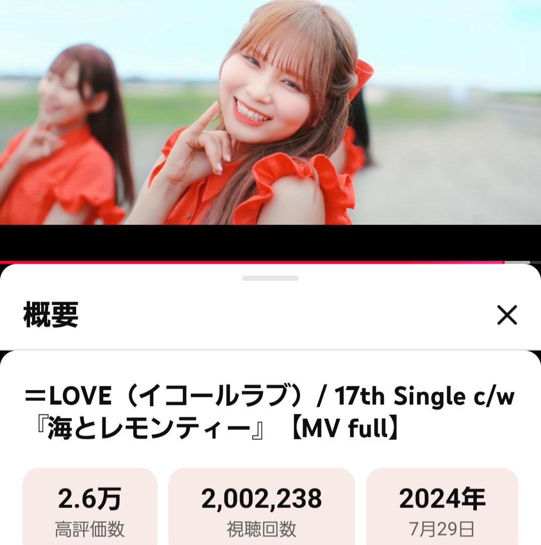 海とレモンティー200万再生おめでとうございます✨ 今年の夏もこの曲を