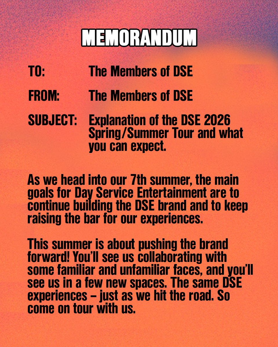 indsewetrust's tweet photo. DSE™️ S/S TOUR is underway 🏆 

Use these dates as a guide to stay locked in with us this year! 

#NOTAREGULARDAYPARTY https://t.co/JwhHZqBfGR