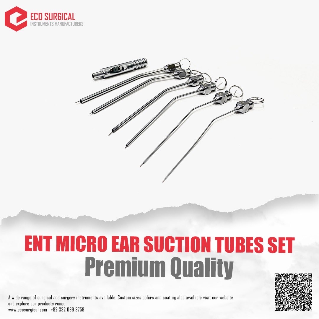 eco_surgical's tweet photo. ENT Micro Ear Suction Tubes Set 
For more details, contact on WhatsApp or email 0332 0693759 - naveed@ecosurgical.com

#ENTInstruments #EarSurgery #MicroSuction #Otology #ENTSurgery #Microsurgery #SurgicalInstruments #MedicalDevices #SurgicalTools #SialkotInstruments #ecosurgical https://t.co/oTuZVeM8SD