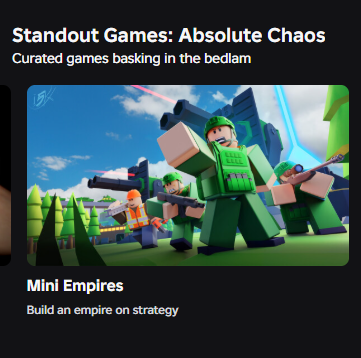 Avallachi's tweet photo. Thank you for the feature @Roblox ❤️
Excited for what's next for #MiniEmpires!
#RobloxDev https://t.co/UZRxLgi33X