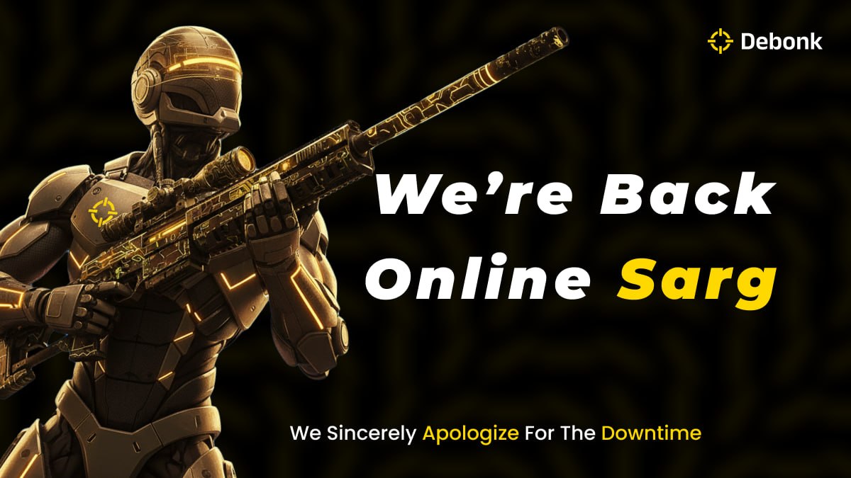 Debonk_SD's tweet photo. We’re back online 🚀

You can continue trading DEMO &amp; live on @Debonk_SD using either the Mini App, the Bot, or both.

We sincerely apologize for the downtime.

We’re working on a reliability package to reduce future interruptions &amp; protect your data even in rare failures. https://t.co/jlf2tY1SIM