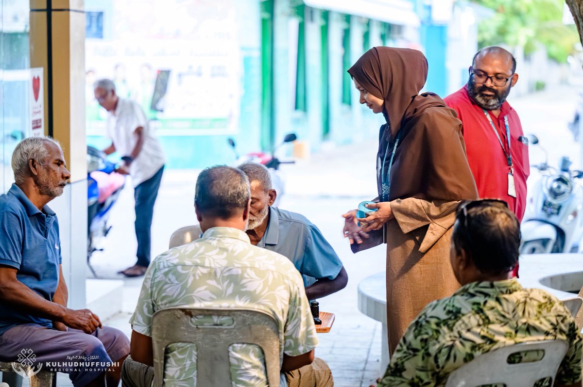KRHmv's tweet photo. Public Health Unit conducted a community engagement programme on Men’s Health and Sexually Transmitted Diseases (STDs), reaching 50 men from Kulhudhuffushi and promoting awareness on prevention, early detection, and healthy living. https://t.co/XlaDAvsTMV