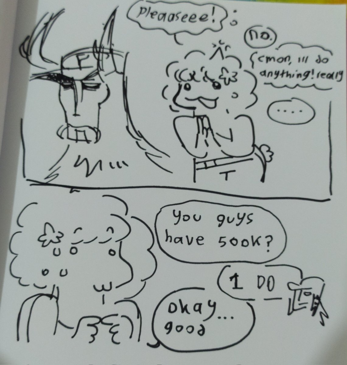 BrockenJoan's tweet photo. Got SUPER lazy w the dialogue but i think you get the point https://t.co/VqT6VrWYI3