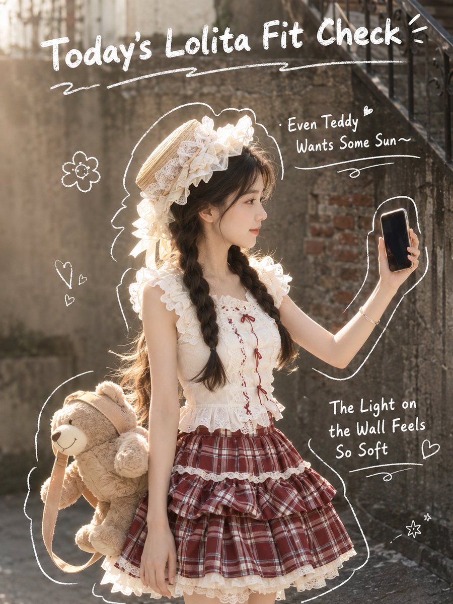 Japanese Lolita Street Style Selfie