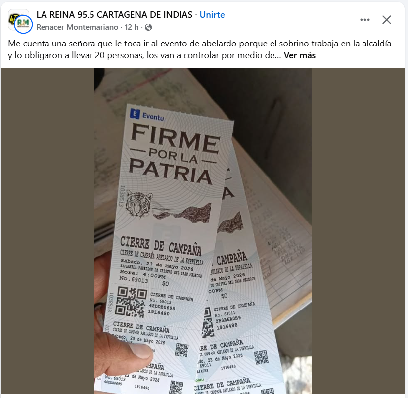 juliomario55555's tweet photo. Señores del @CNE_COLOMBIA @FiscaliaCol aquí no hay castigo para estos delitos electorales?? Ustedes van a seguir como momias ante esta porquería?? https://t.co/68pa5Ily7O