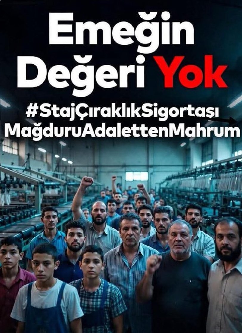 NevzatKaplan10's tweet photo. İlk işe giriş tarihimizin SGK başlangıcı sayılmasını istiyoruz bizler çalıştık ürettik karşılığını istiyoruz 
Avrupayı Kıskanıyoruz 
#StajyerÇırağaTamSigorta https://t.co/lqdCBCB4qF