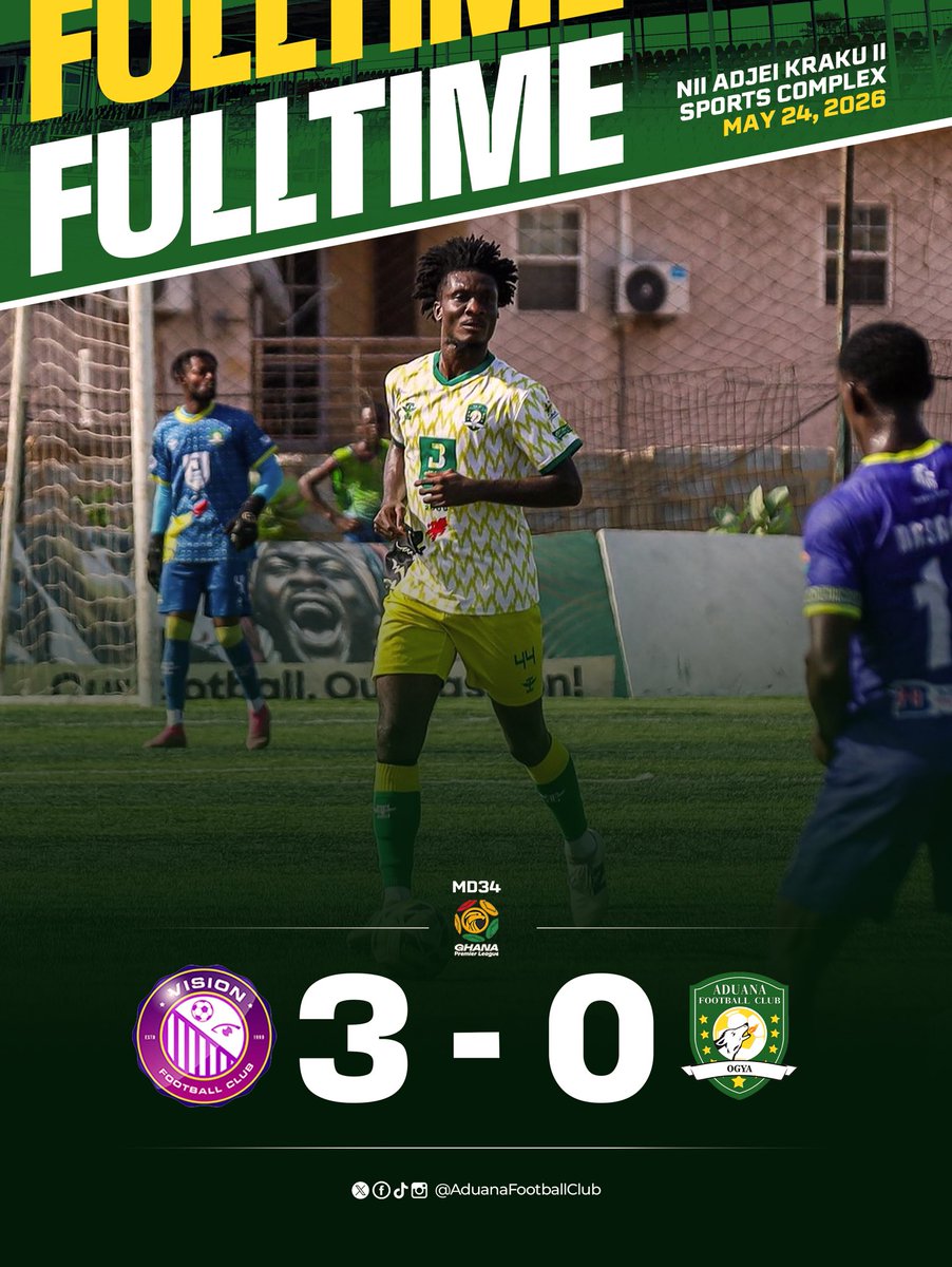 Aduana_fc's tweet photo. β°|| FULL TIME
||#Ogya ||#AduanaFC π₯π https://t.co/sBJb9zM0CN