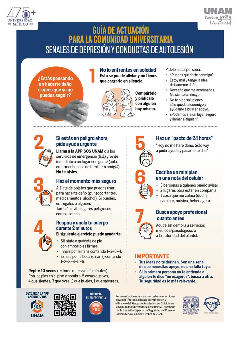 Gaceta_UNAM's tweet photo. Protocolos de actuación. 

Hoy, ¿qué hacer ante señales de depresión y conductas de autolesión? https://t.co/nunde4p5xz