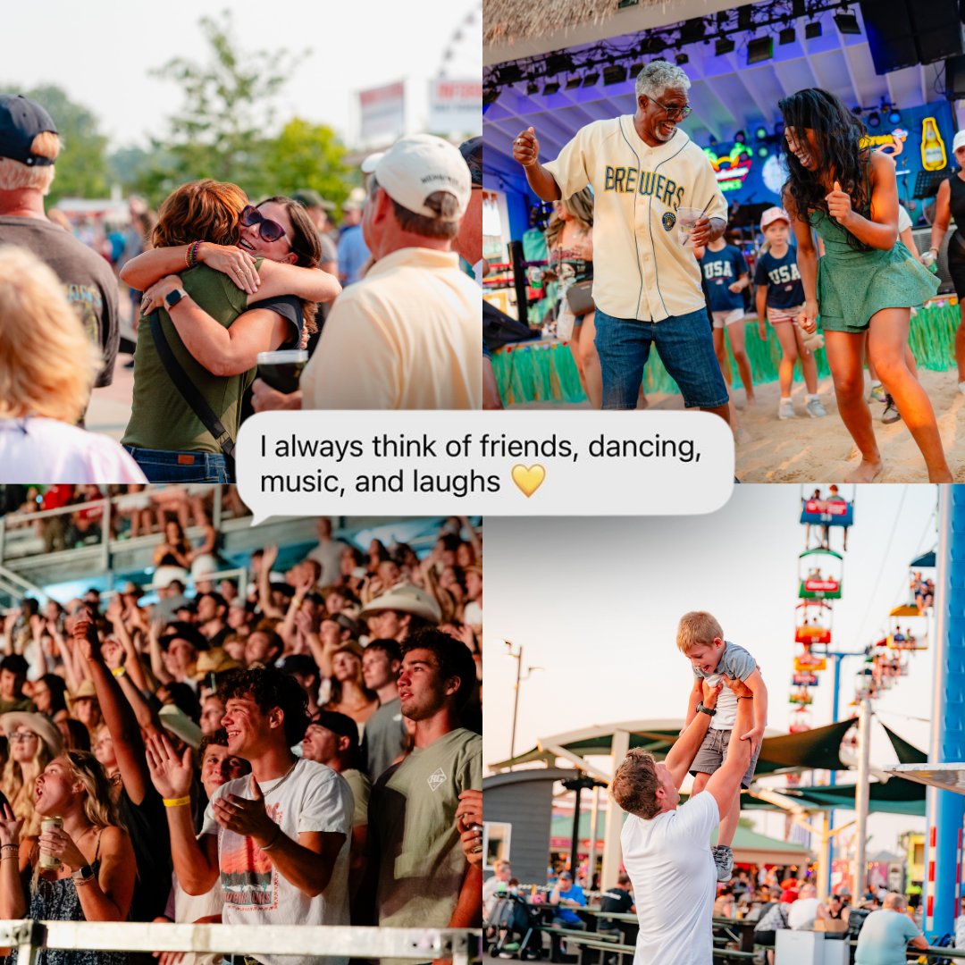 wistatefair's tweet photo. Let us know what four words remind YOU of State Fair ✨ https://t.co/CaBb3l5D5x
