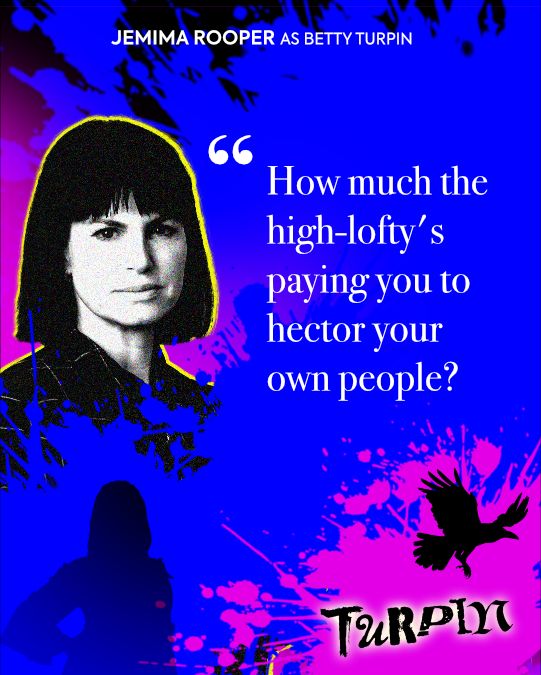 TurpinHQ's tweet photo. Wife or law. Who d'you ride with?

Betty don't peach. Mason don't take cole. Two roads, no surrender.

Jemima Rooper is Betty Turpin. @PeasOneDay is Keeper Mason.

Pre-order now. July 2026. https://t.co/dGhEpI7aW5 

@bigfinish https://t.co/bbgwrmAVkN