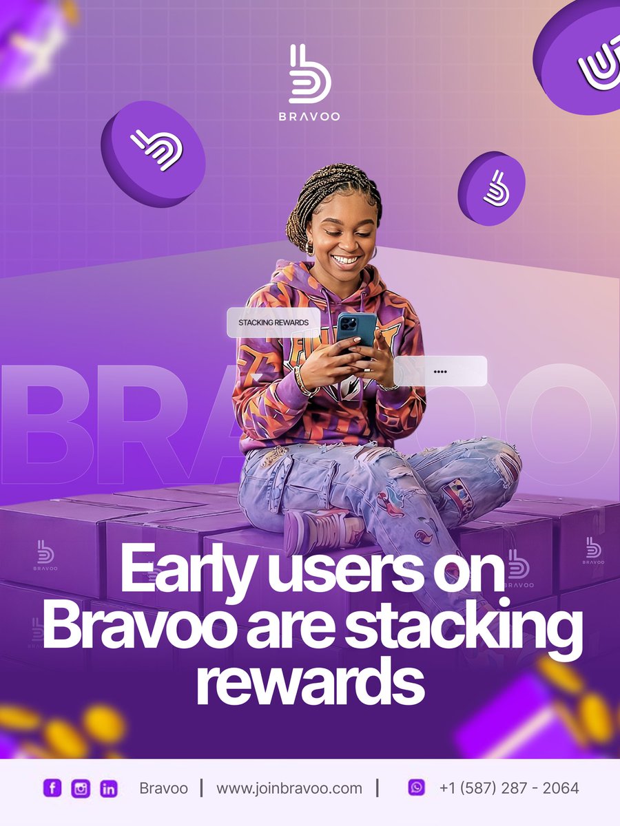 BravooOfficial's tweet photo. Early users are already stacking rewards on Bravoo 
Have you joined yet? 👀

Complete missions, earn coins, and while unlocking rewards along the way

#Bravoo #EarnRewards #DailyMissions #earnonline #earnrewards💸💰 https://t.co/F5Aym4SBzj