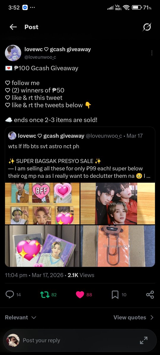 gl4wins's tweet photo. @loveunwoo_c donee! https://t.co/ZMZD5k45ON