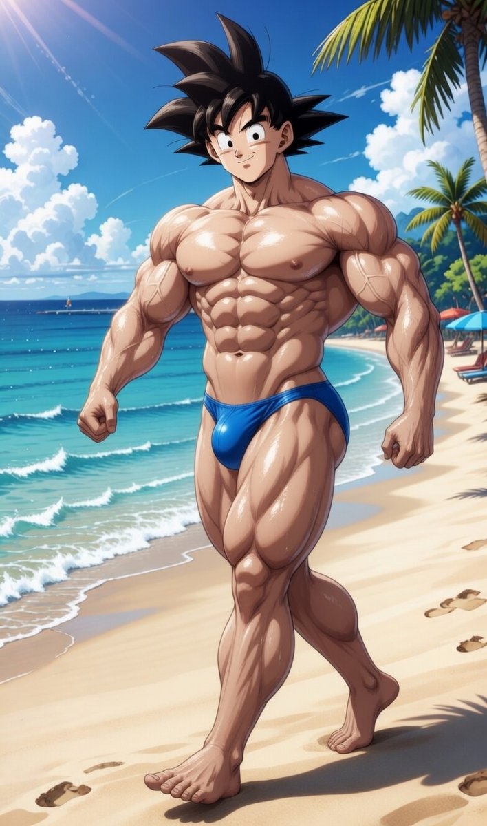 SexyGoku7's tweet photo. Here I am walking on the beach. Enjoy the weekend!😉 https://t.co/77Cnk5pHSZ