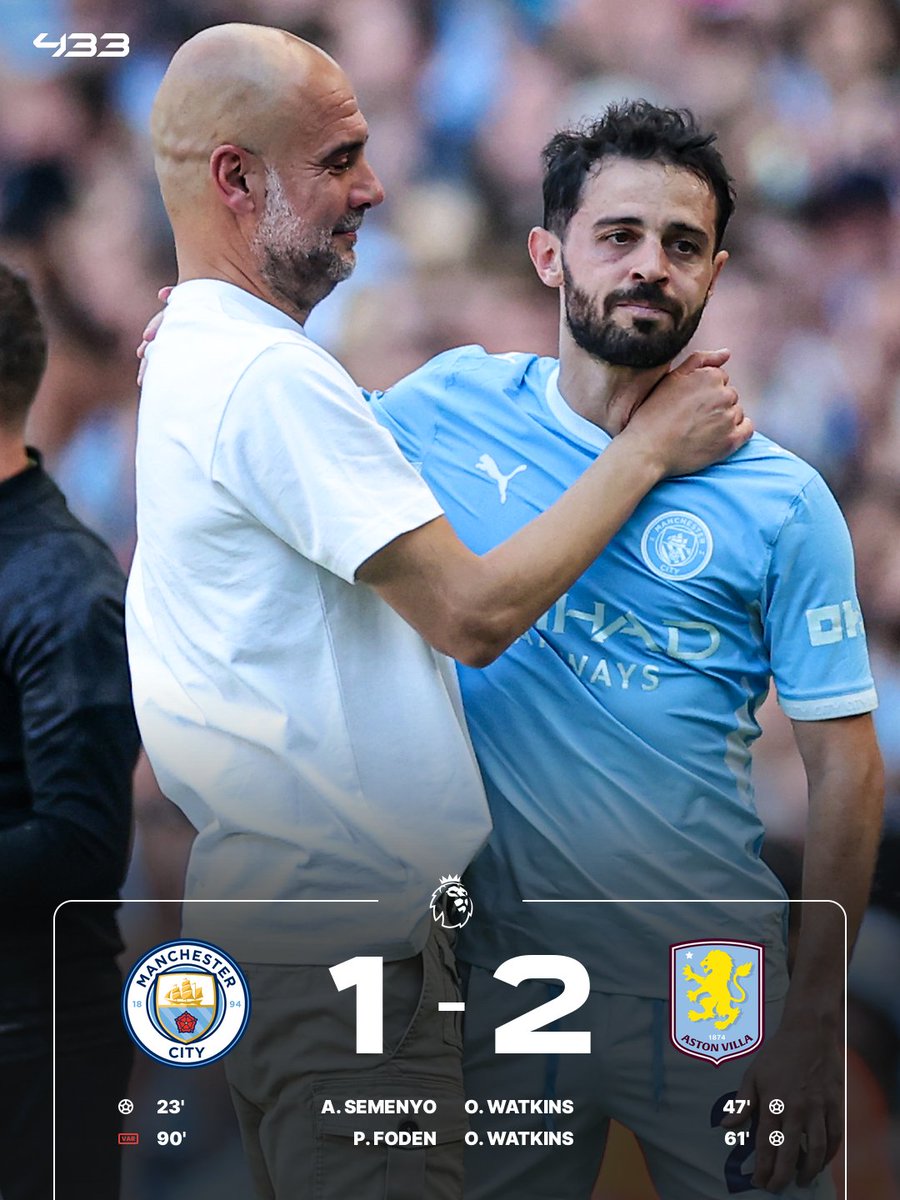 433's tweet photo. End of an Era at the Etihad, as Bernardo Silva, John Stones play their last game for Man City in Pep’s last game in charge 🥺 https://t.co/RcONGMAMA0