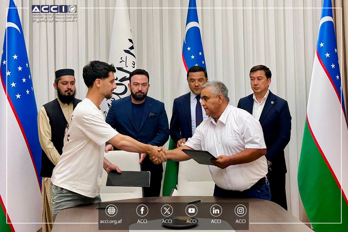 afgcci's tweet photo. ACCI Deputy for Investment led a 100-member delegation to Namangan, Uzbekistan, where B2B meetings and trade talks resulted in agreements worth $210M, strengthening bilateral trade and export cooperation. 
#ACCI https://t.co/zTaq4Ttd1e