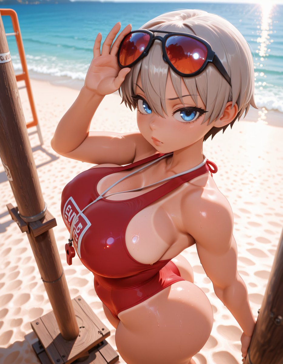 Xaxisiar's tweet photo. Hana on lifeguard duty 🏖️☀️ https://t.co/eUZgtjs8D9