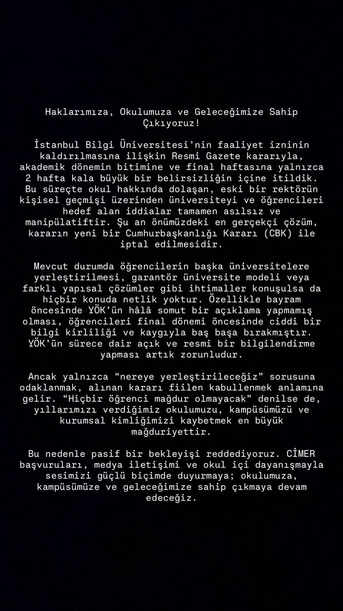 H1_LEM's tweet photo. Okulumuzu bize geri verin #bilgidireniyor #BilgiÜniversitesi #BilgiYalnızDeğildir https://t.co/ymU236uiiX