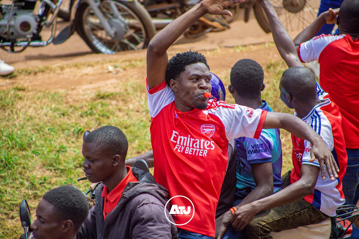 AllThingsJinja's tweet photo. The celebrations continue to go hard as the Arsenal are crowned @premierleague champions of the 2025/26 season after a 22 year trophy drought. Congratulations to the gunners, and happy coronation day as you like to say it. 😅

#AllThingsJinja | #TheFinalDay https://t.co/qdGmsxsK0q