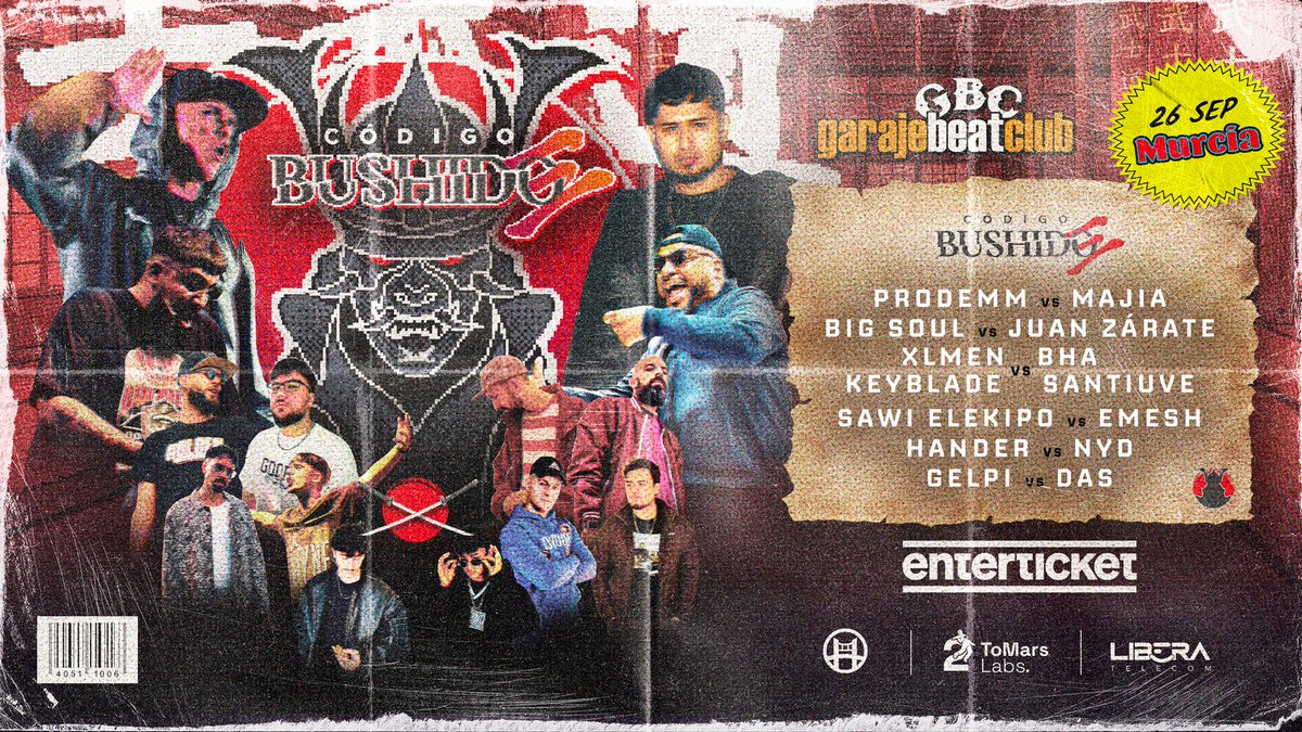 codigo__bushido's tweet photo. 🎫 ENTRADAS 👇🏻👇🏻👇🏻

https://t.co/yXqq82qbGD https://t.co/iFhflE67Vs