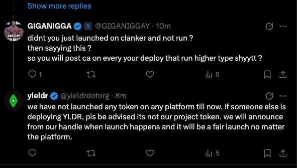 yieldrdotorg's tweet photo. Dear Community- This is not our project token, please be advised. 

THIS IS NOT OUR PROJECT TOKEN CA-0xbab0........37C8b07

@clanker_world team-kindly look into this.

how can base batches teams avoid this? - asking for advise- @0xDeployer @jessepollak https://t.co/WWt2u556eW