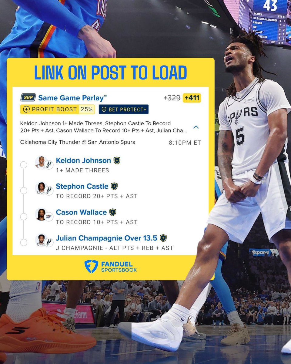 DanGambleAI's tweet photo. 🔥🏀 +411 NBA Same Game Parlay

Tap the link below to load. 

👉 Load Here: https://t.co/FM8AfniBRT

We cashed a +348 parlay yesterday, let’s go back to back today!

21+, gamble responsibly. https://t.co/Z4HLmuyXUu