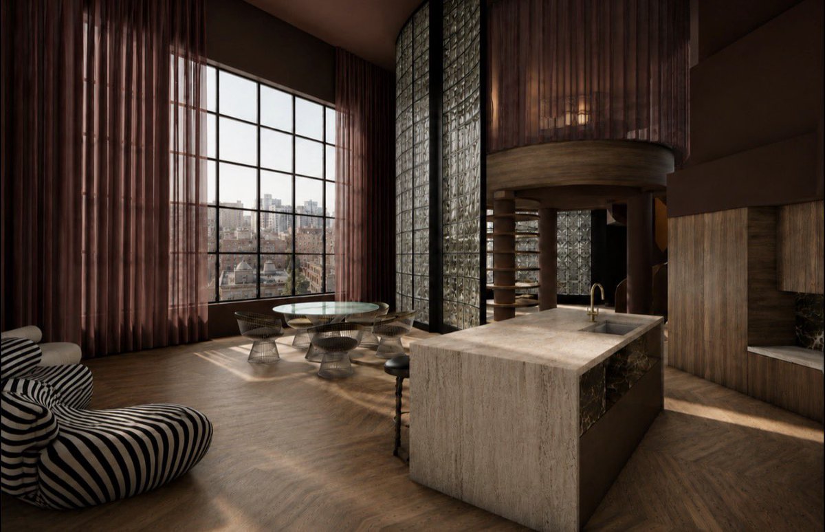 MichVelo's tweet photo. From concept to completion: WestVillage loft, a place to live and design jewelry. 
#interiordesignnyc #nyc https://t.co/gMb25PKI4w
