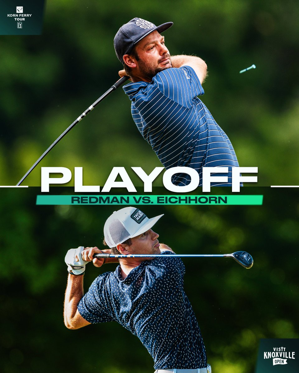 KornFerryTour's tweet photo. Bonus golf in Knoxville 🍿

Doc Redman and Hunter Eichhorn will battle it out for the Visit Knoxville Open title. https://t.co/5g8nhByNl6