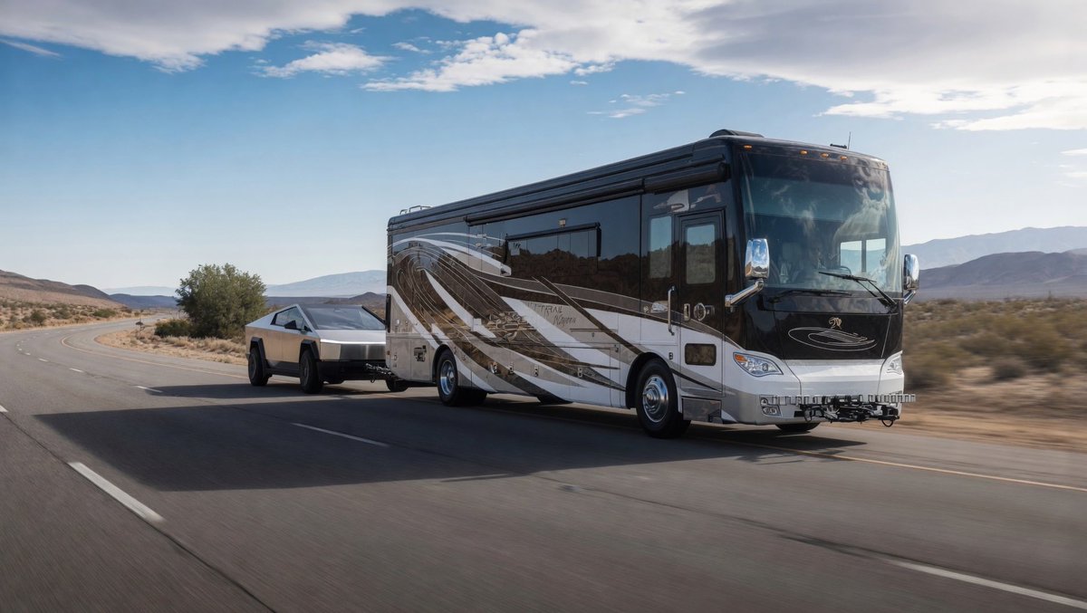SteinCanDo's tweet photo. Dear @cybertruck and @wmorrill3 , save me from buying a Ford Maverick Hybrid to flat tow behind my RV. Make me a beta tester for a flat tow mode in cybertruck. I'm a developer and can run scripts for data and debugging. https://t.co/Mum1j7tAxO